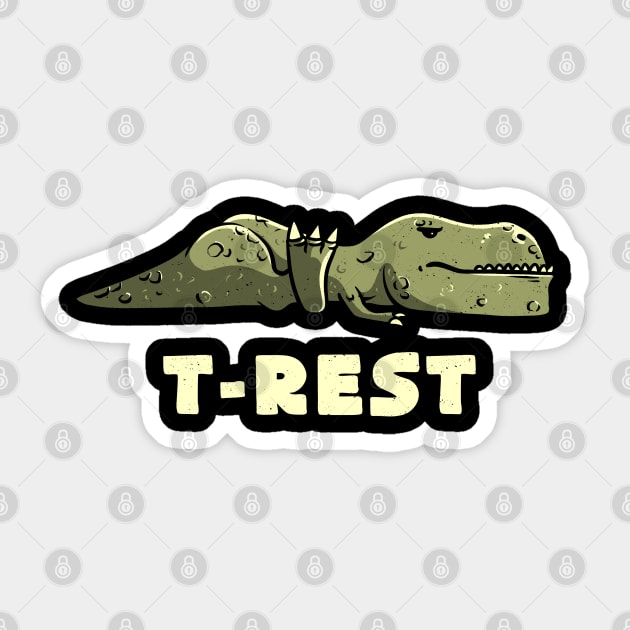 T-Rest Lazy Funny Dinosaur Gift Sticker by eduely